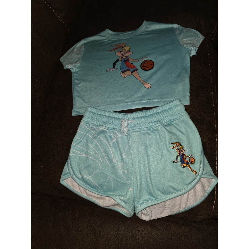 Space jam a new legacy Lola bunny cropped top and shorts size 10 12